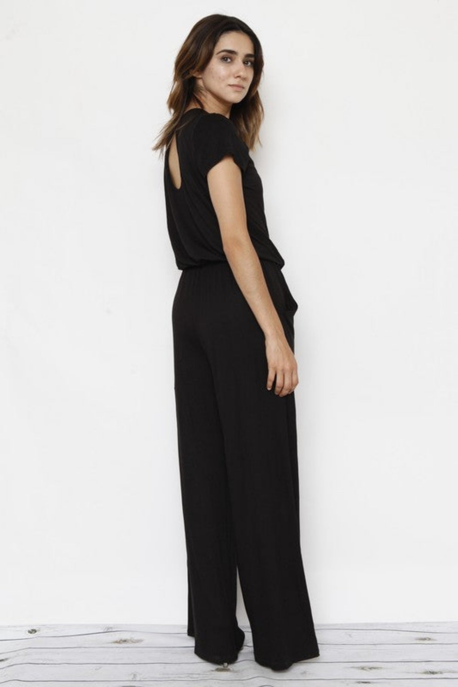 black jumpsuit