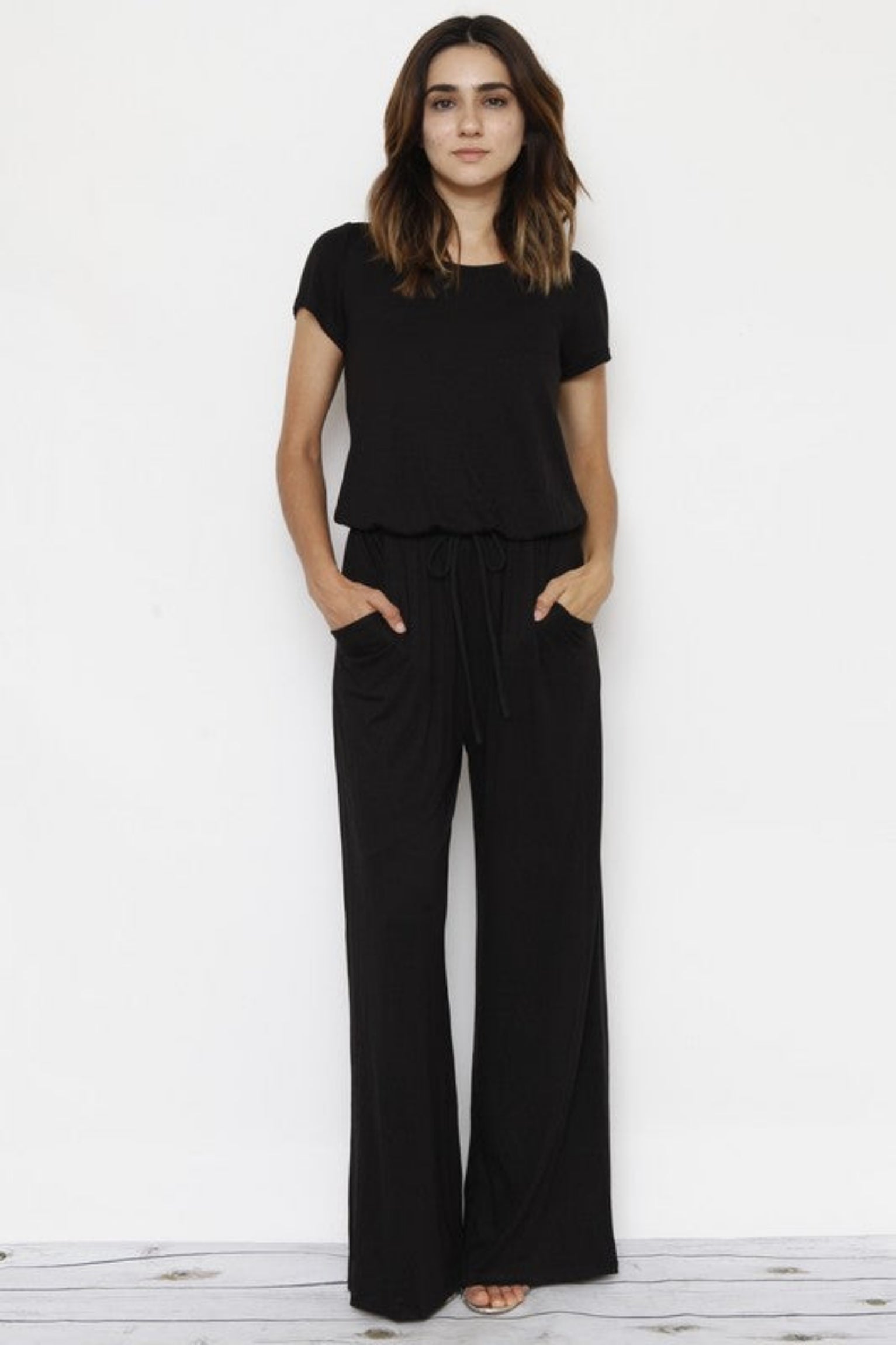 black jumpsuit