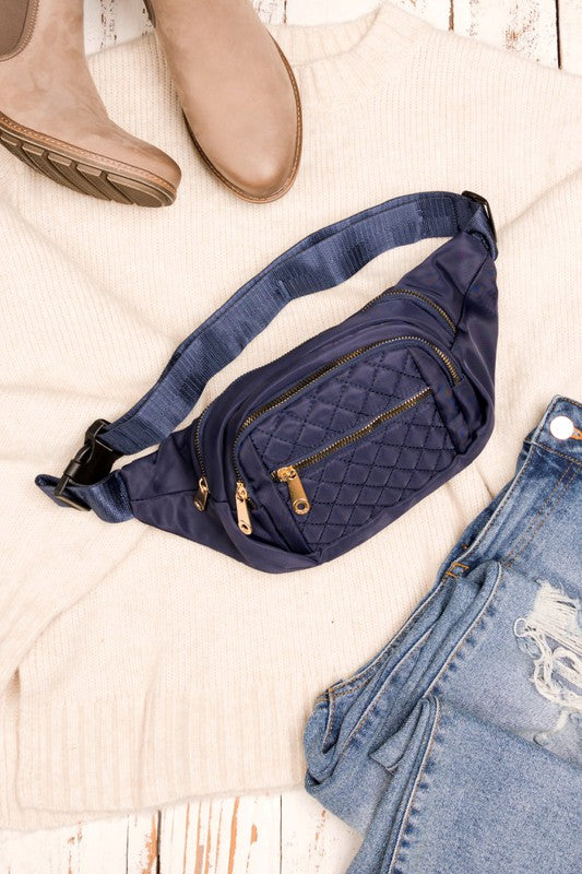 Quilted Belt Sling Bum Bag - Sun of the Beach Boutique