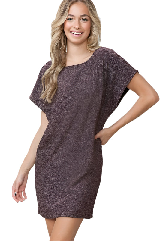 Lurex Low V Back Dress