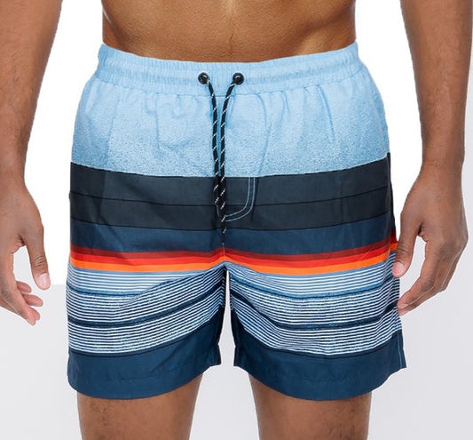 Blue stripes Swim Shorts - Sun of the Beach Boutique