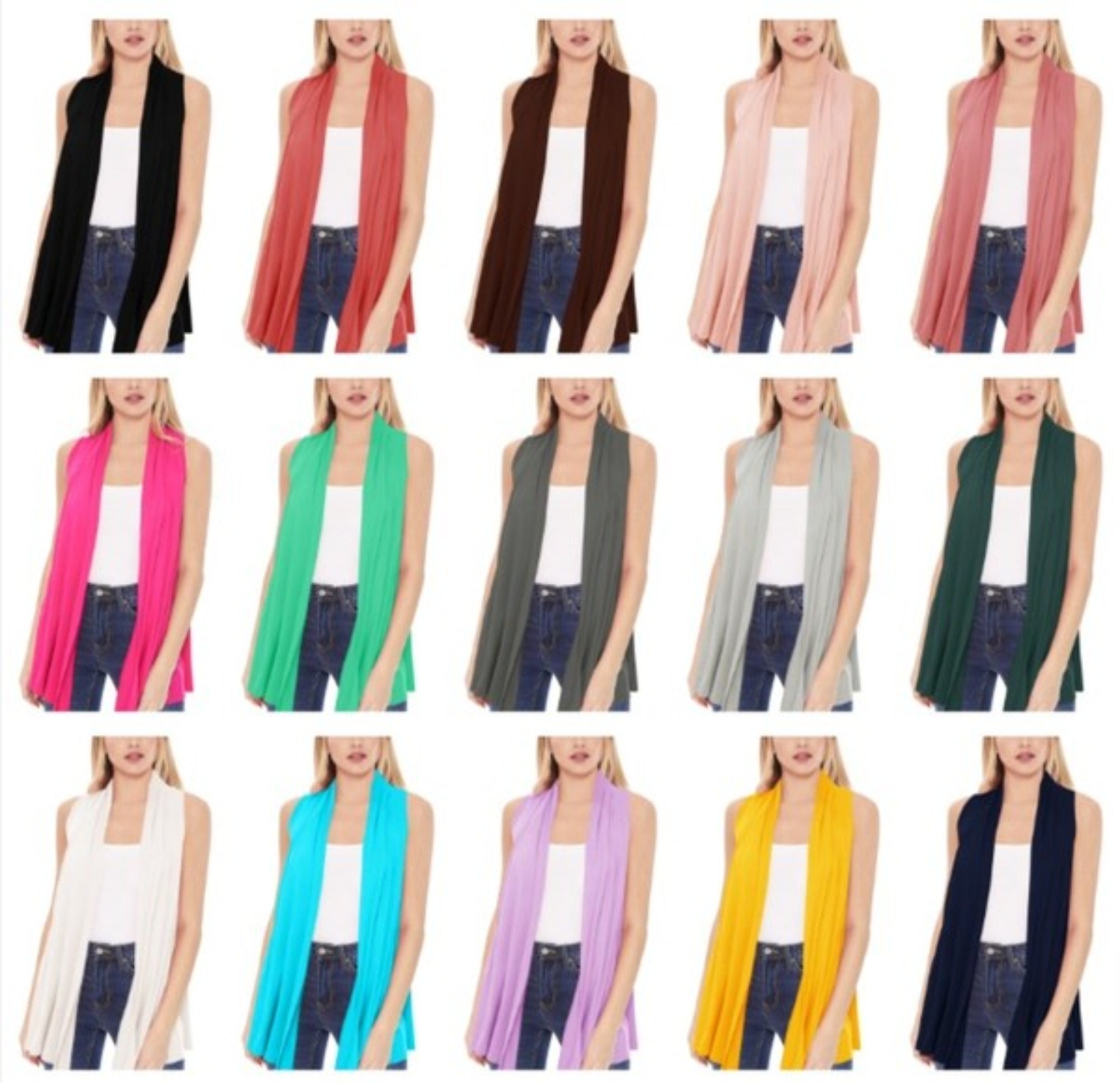 Solid Long Body Open Front Vest in a Loose Fit