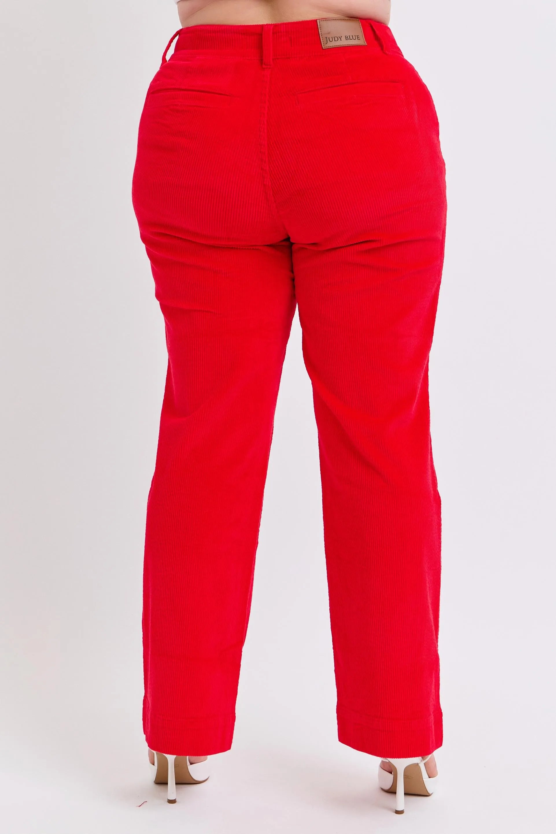 Judy Blue Plus Size High Waist Corduroy Trouser Wide