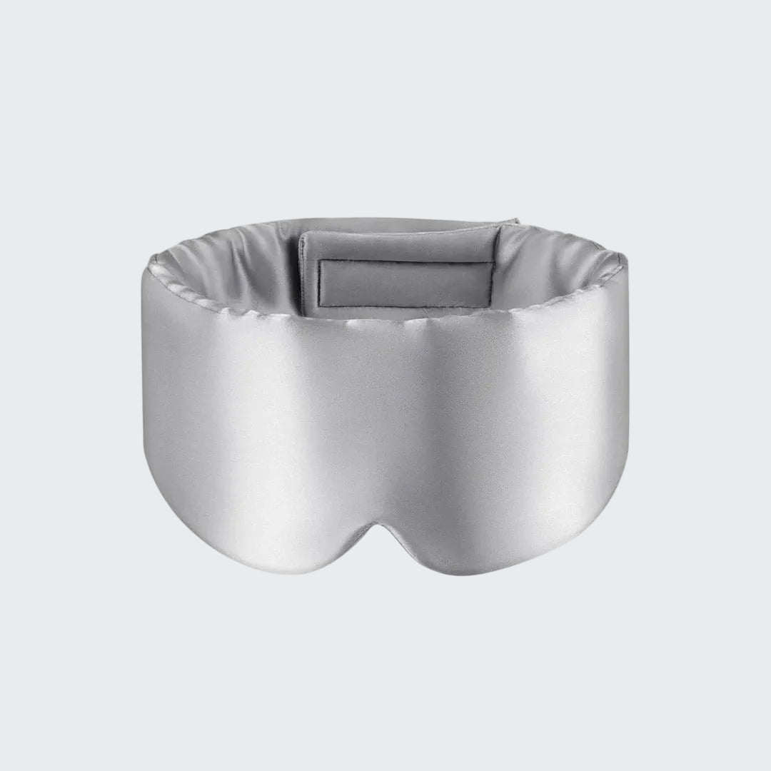 Gray sleep mask on a white background