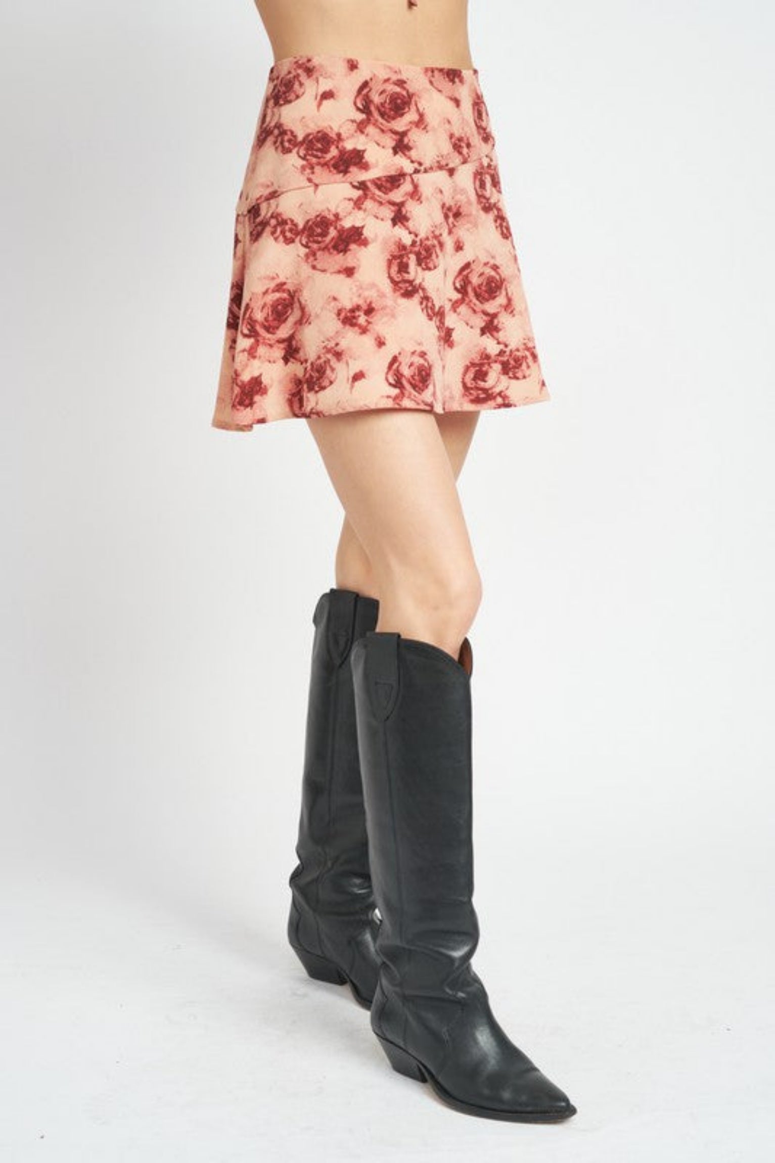 Floral Flared Mini Skirt