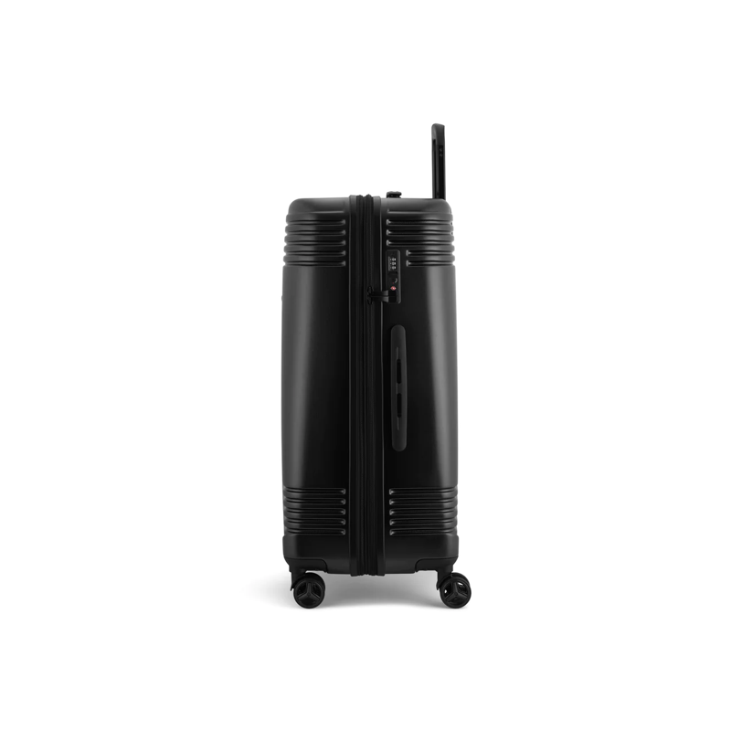 Black suitcase on a white background