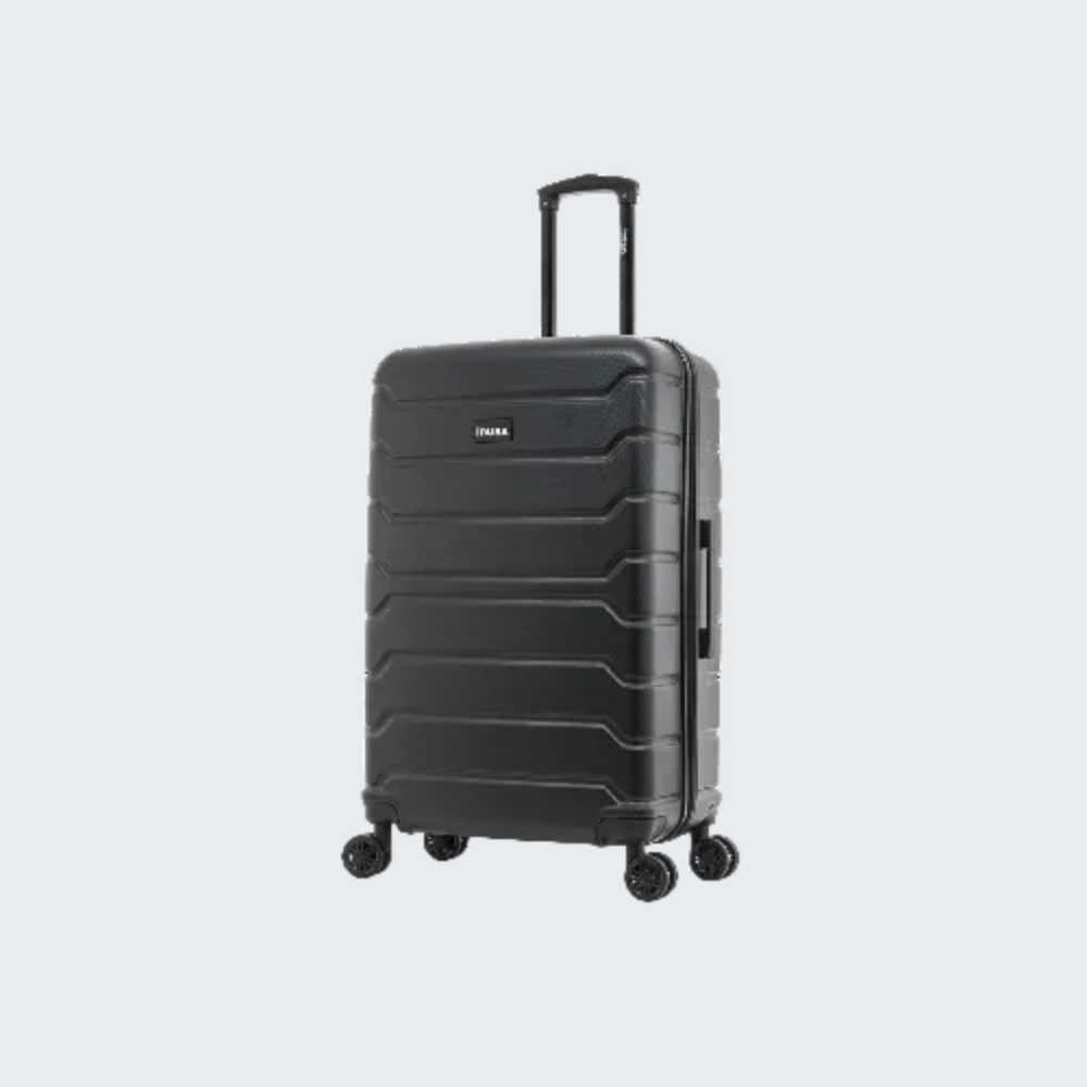 Black suitcase with 'DAGGA' branding on a white background