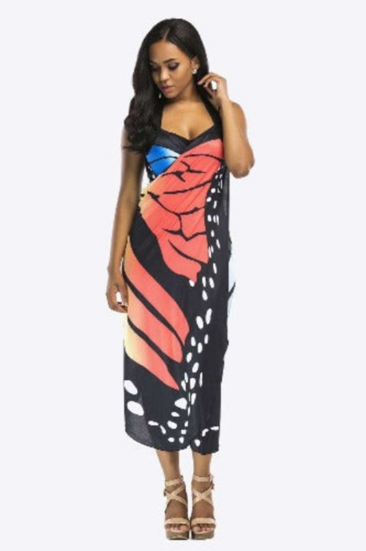 Butterfly Spaghetti Strap Cover Up - Sun of the Beach Boutique