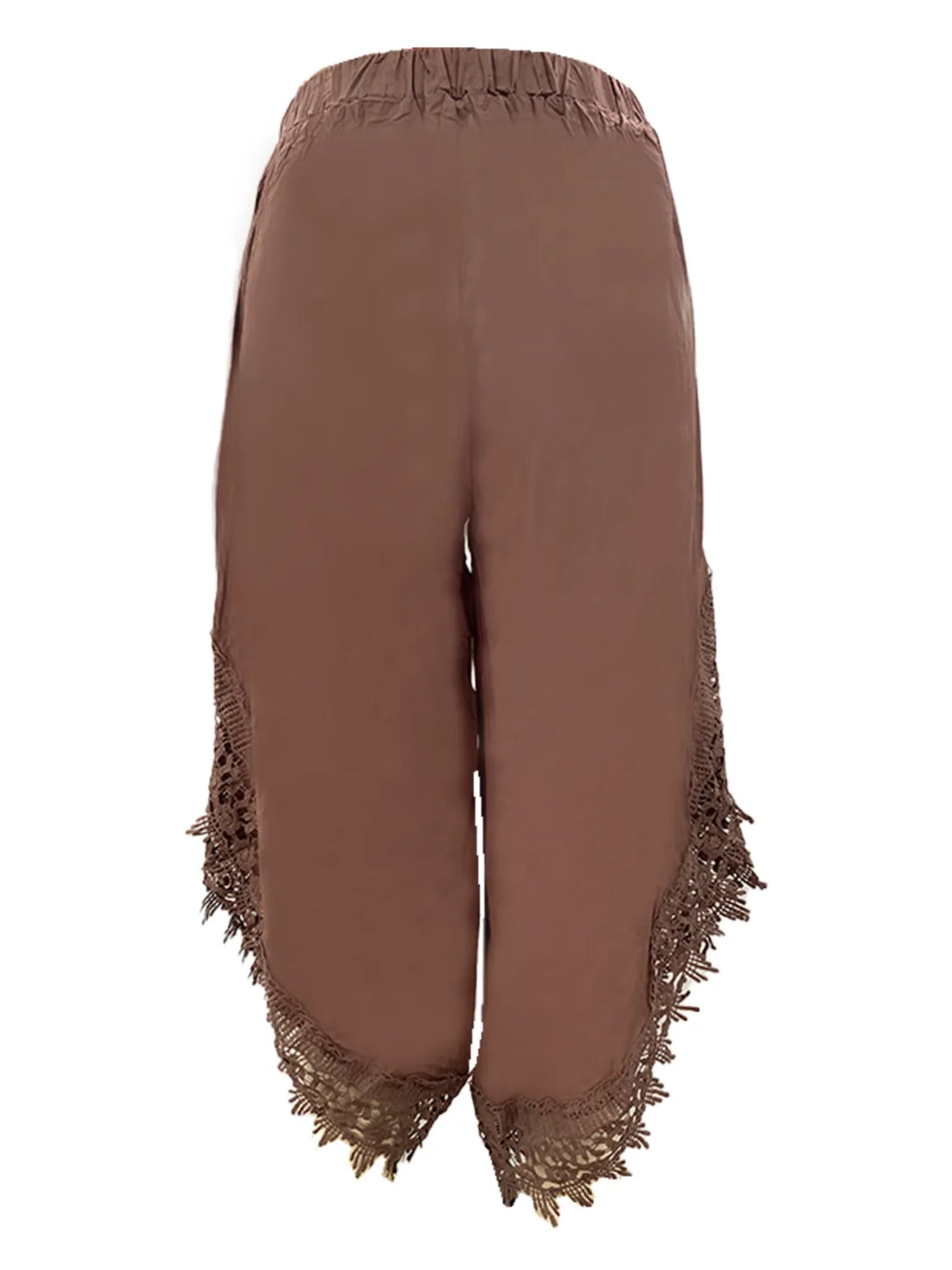 Full Size Lace Detail Wide Leg Pants