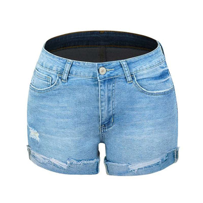 Casual Jeans Hole Women Street Denim Shorts - Sun of the Beach Boutique