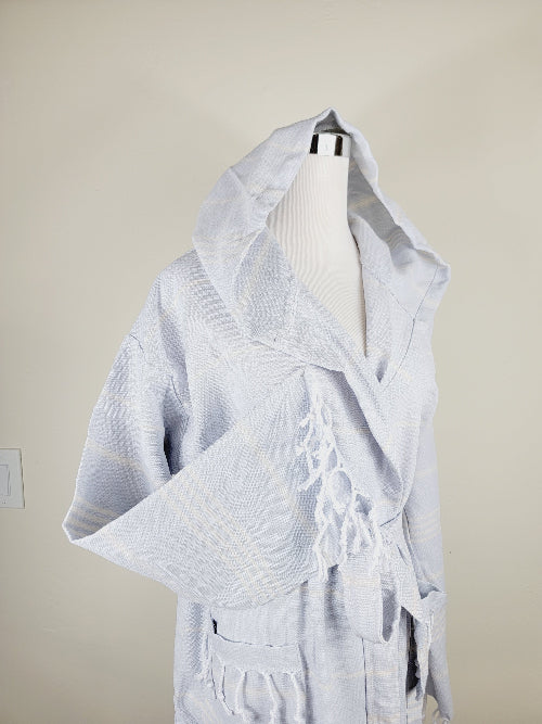 EBRU Home - Unisex Robe, Beach or Spa Robe with Pockets - Sultan Gray
