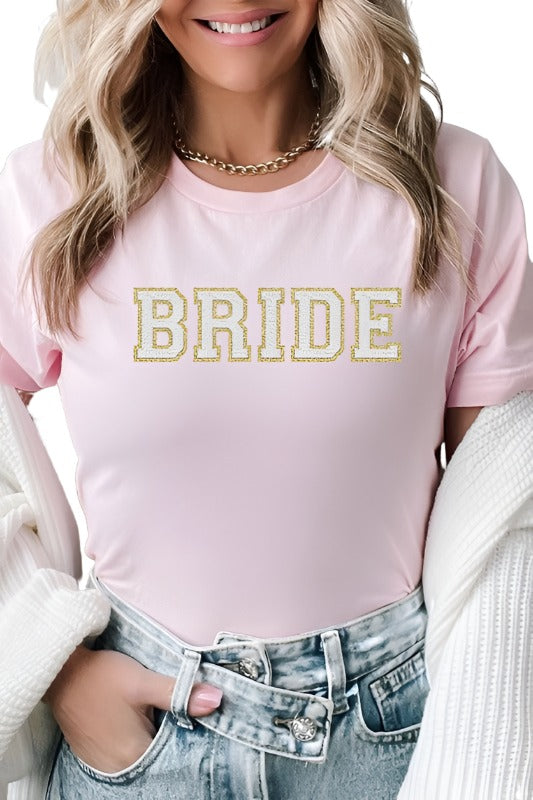 Bride Faux Chenille Graphic T-Shirt