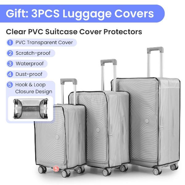 Luggage Sets 3 Piece(20/24/28), Expandable Carry On Luggage with TSA