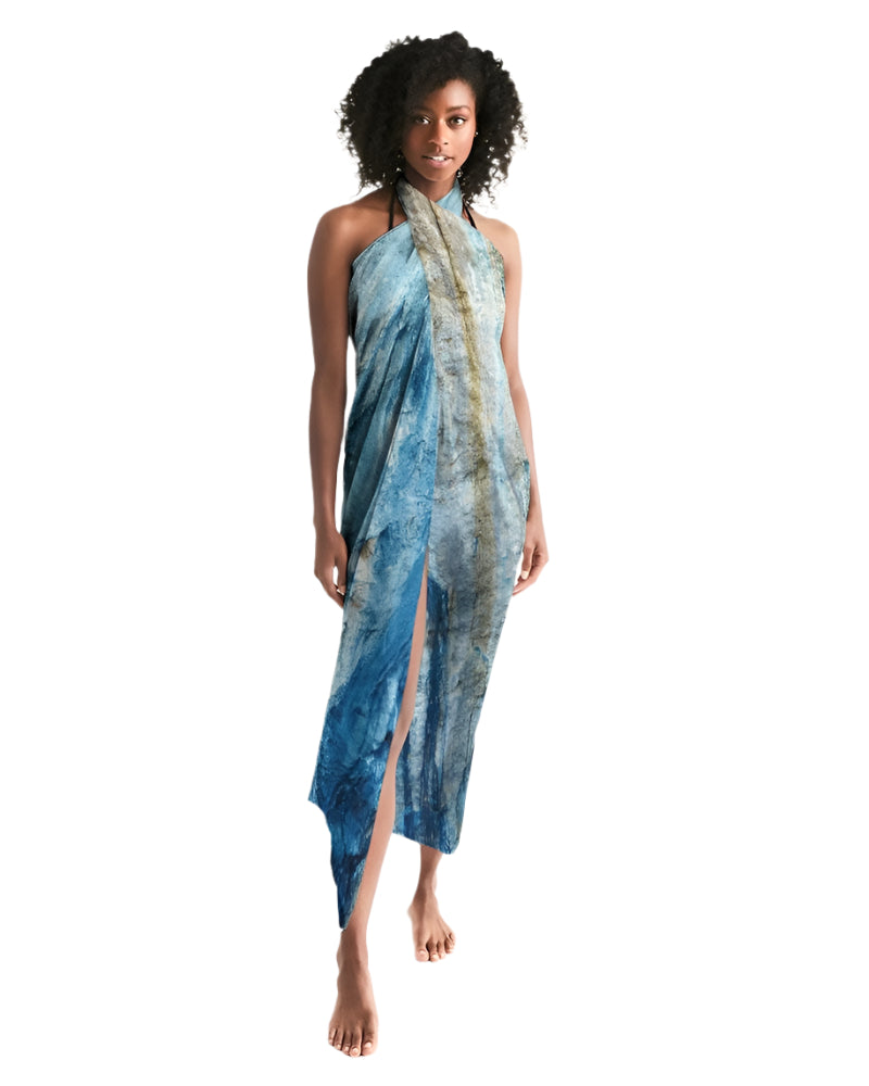 Sheer Blue Mountain Landscape Sarong