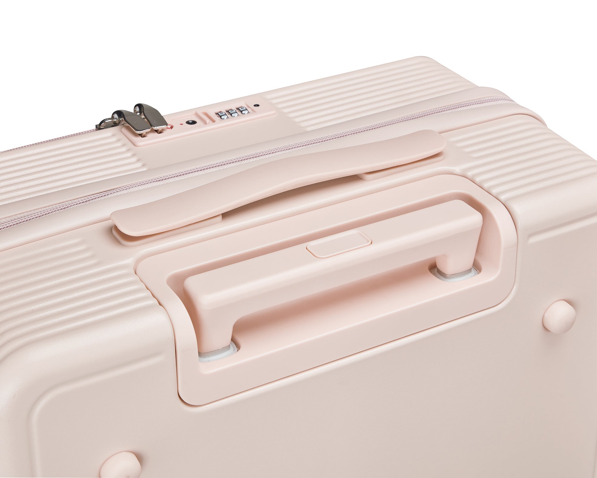Pink Carry On Luggage with Front Open Door and Laptop Interlayer