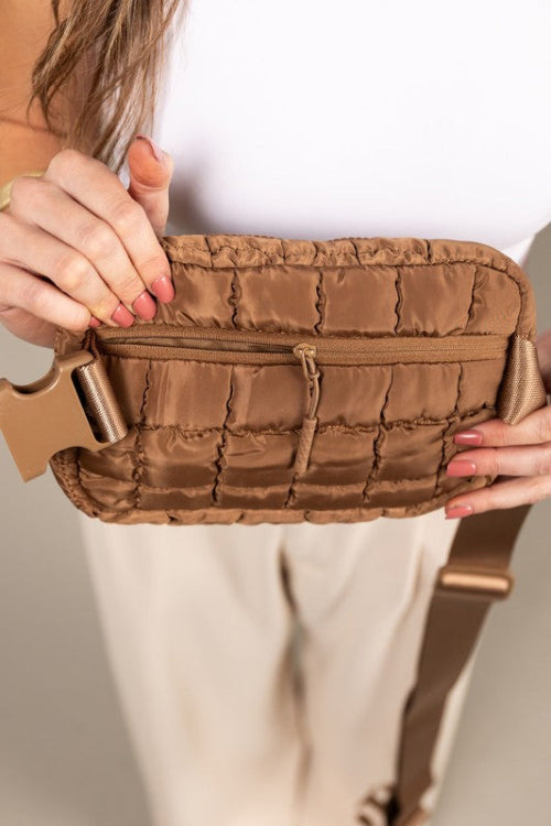 Evyn Quilted Puffer Sling Belt Bum Bag