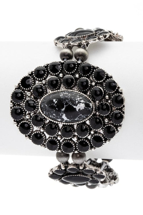 black stone bracelet