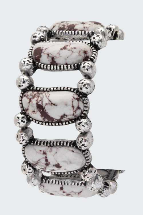 Iconic Stone Stretch Western Bracelet
