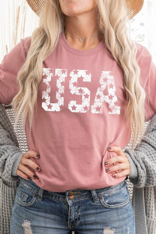 Distressed USA Graphic Tee