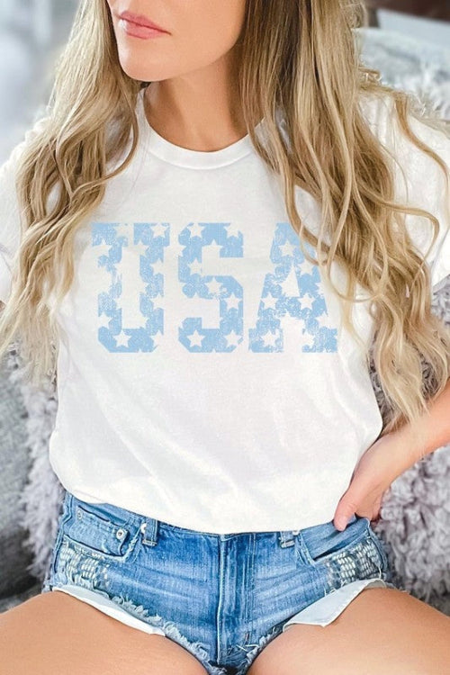 Distressed USA Graphic Tee
