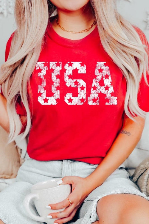 Distressed USA Graphic Tee