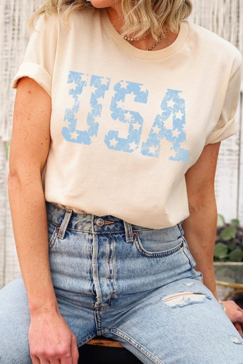 Distressed USA Graphic Tee