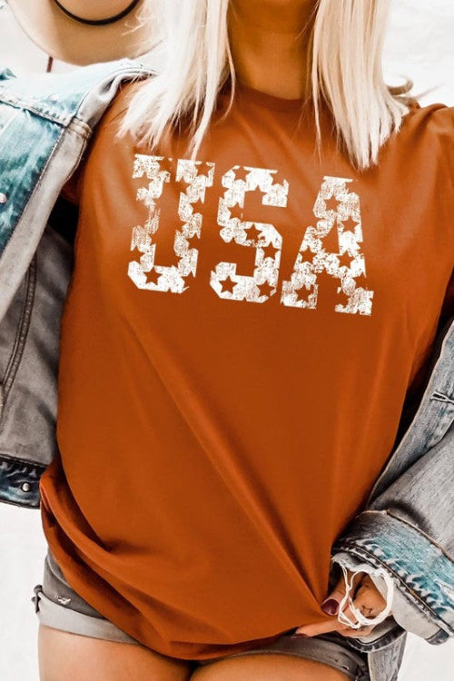 Distressed USA Graphic Tee