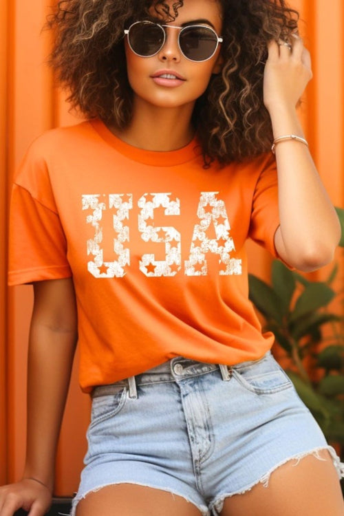 Distressed USA Graphic Tee