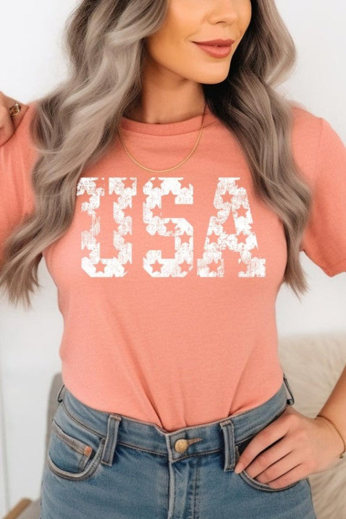 Distressed USA Graphic Tee