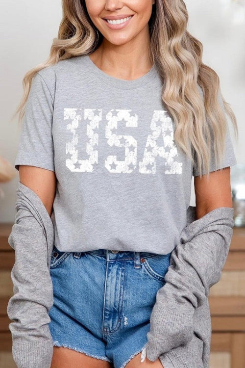 Distressed USA Graphic Tee