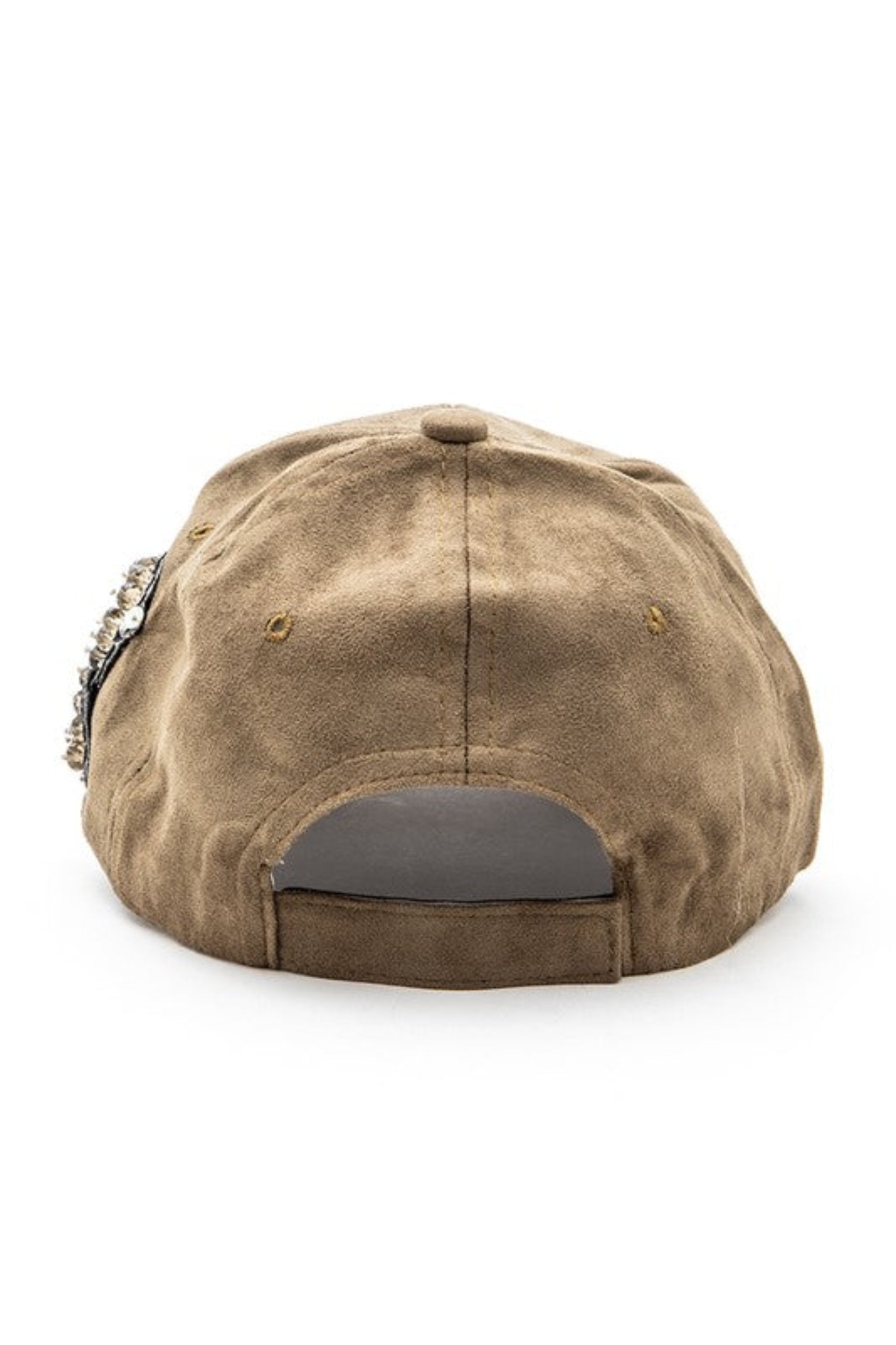 Beaded Flower Suede Fashion Cap