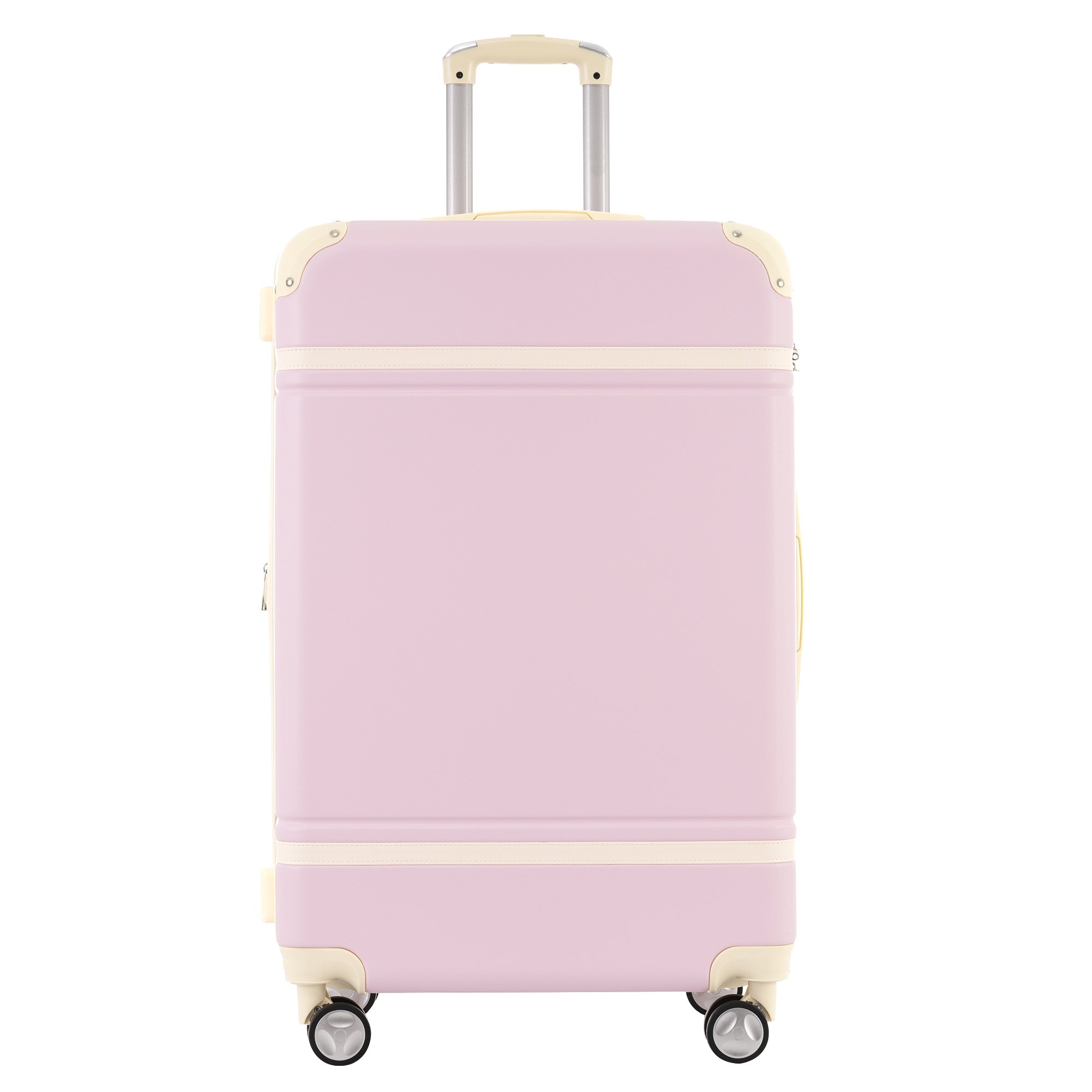 Pink Hardshell Luggage Set with Cosmetic Case 
