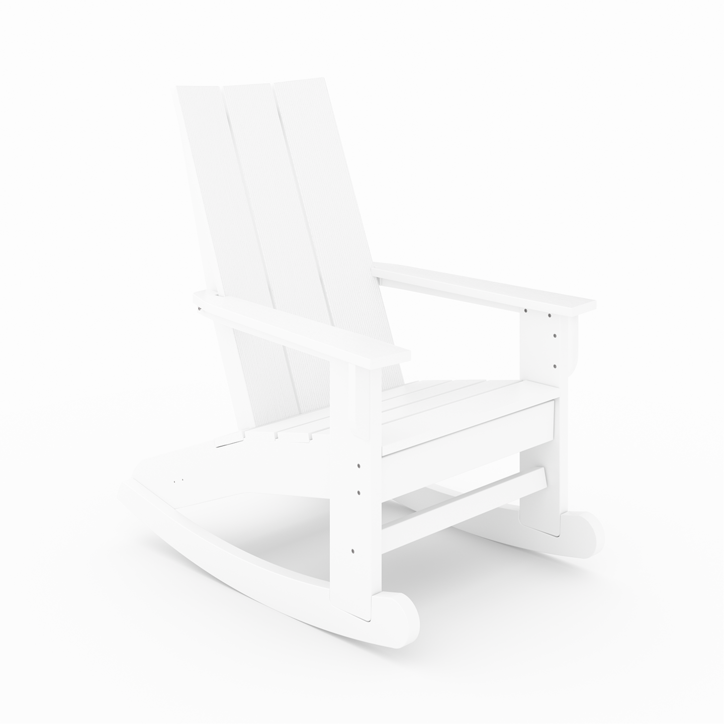 White rocking chair on a white background