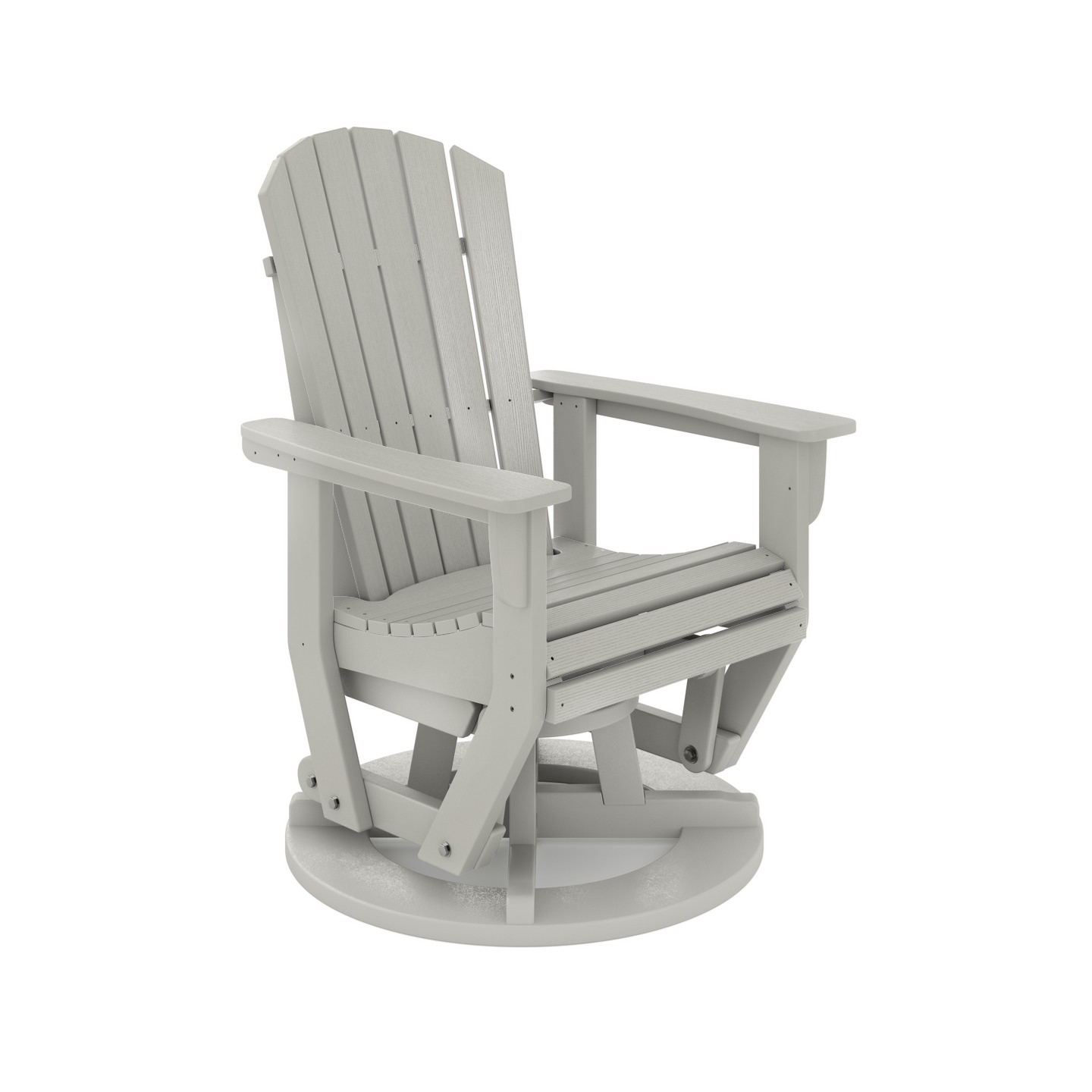 Gray wooden rocking chair on a white background