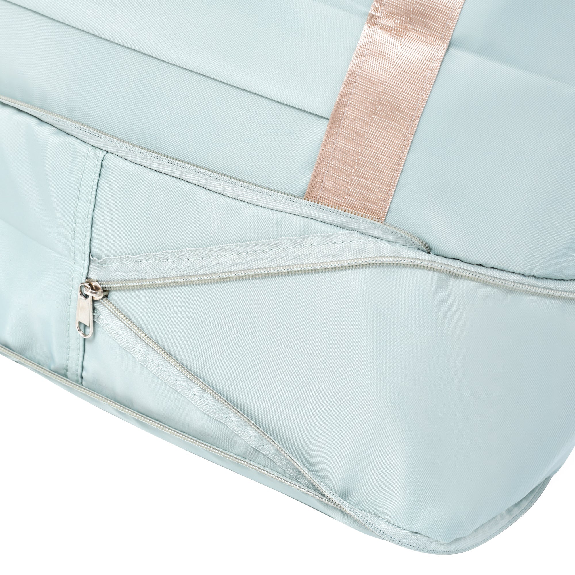 Green Four Piece Expandable ABS Durable Suitcase with Travel Bag