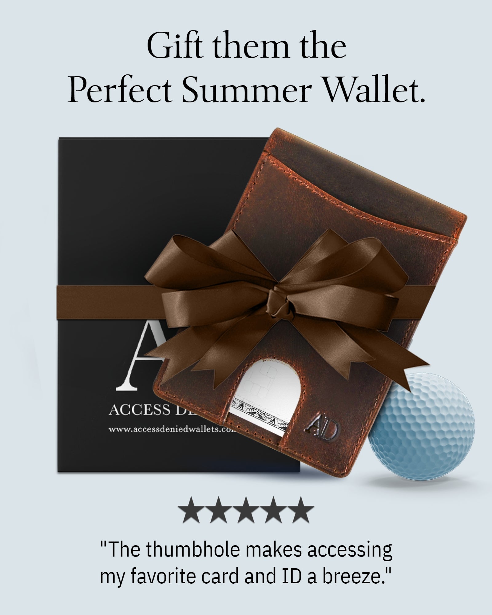 Pull Strap Bifold Wallet