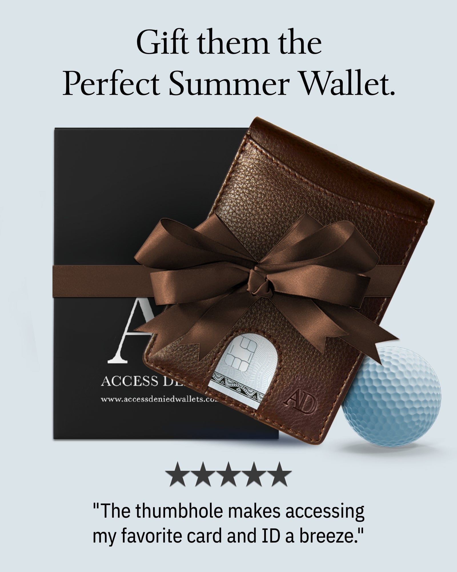 Pull Strap Bifold Wallet