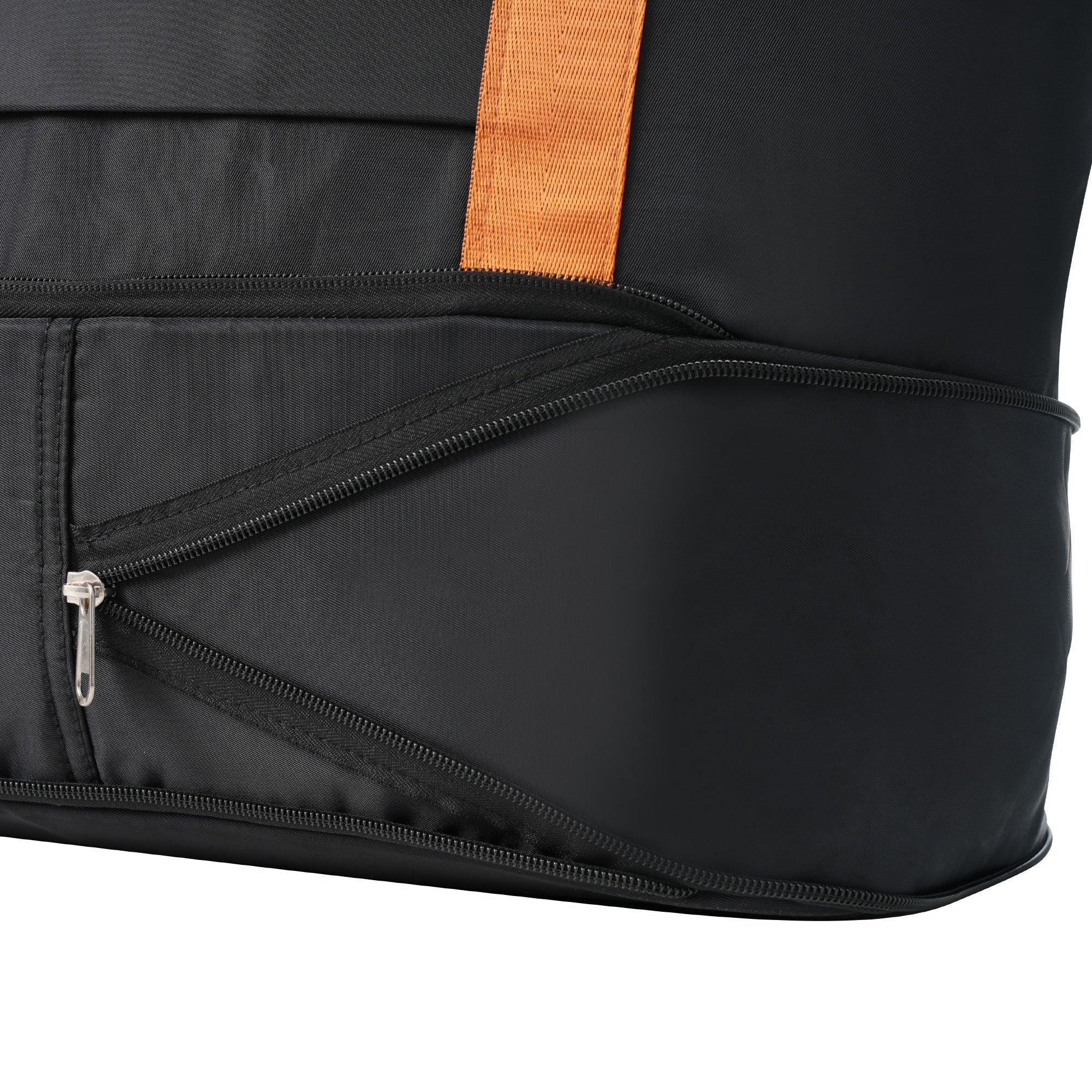 Black and Brown Expandable ABS Durable Suitcase with Travel Bag