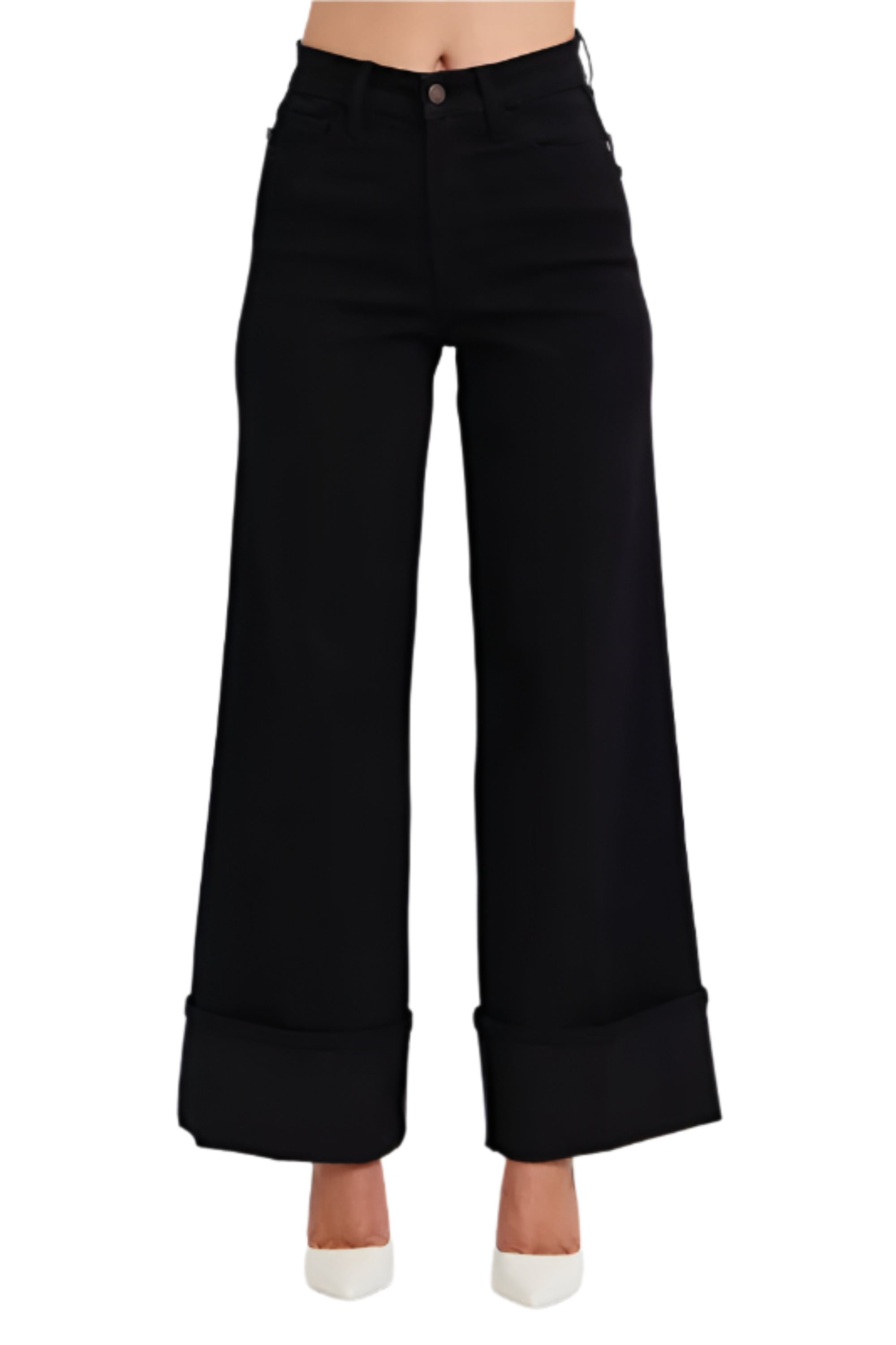 Judy Blue Full Size High Waist Reto Wide Leg Pants