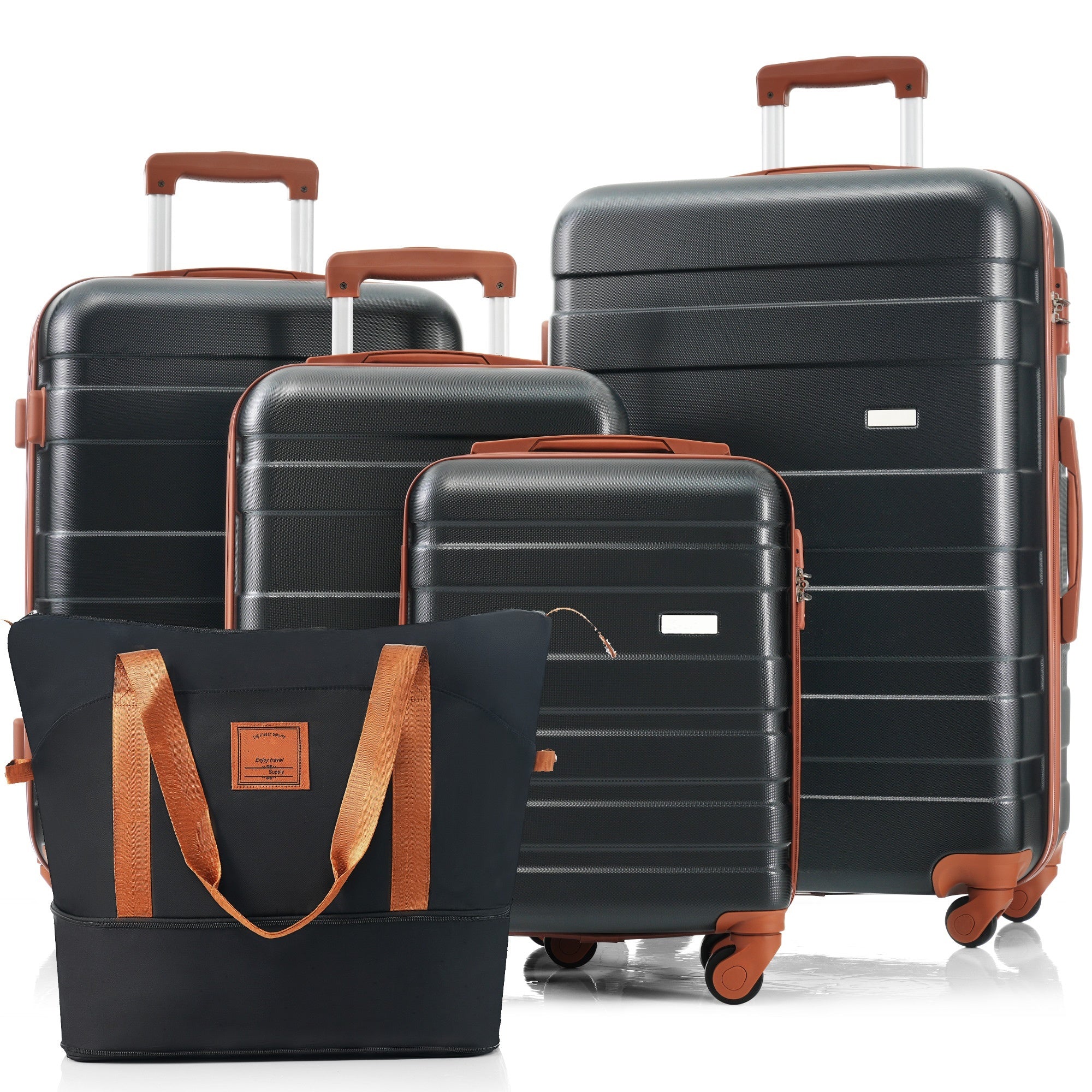 5-Piece Luggage Set with Expandable Travel Bag - Includes 16", 20", 24", 28"