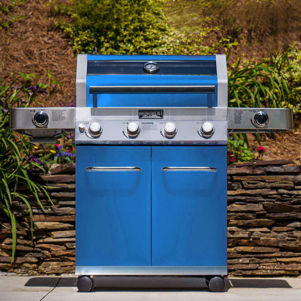 Matte Blue Infrared Propane Gas Grill