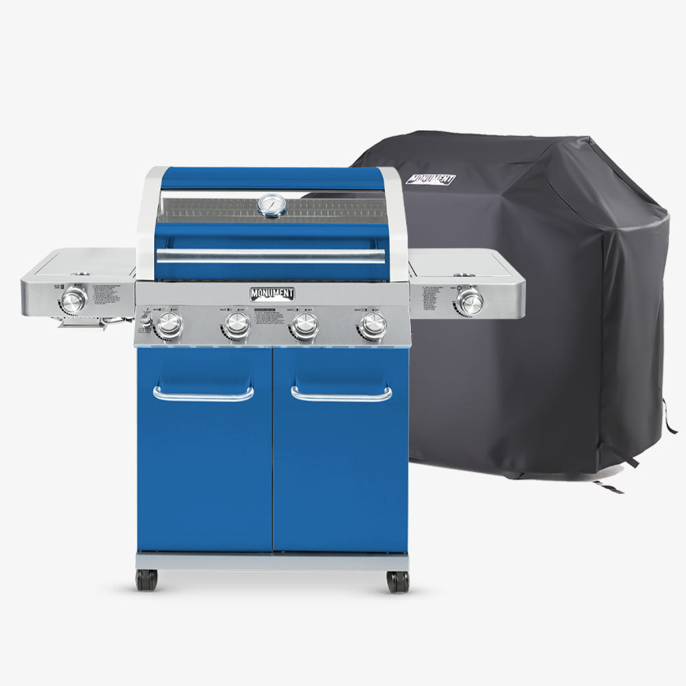 Monument Grill Matte Blue Infrared Propane Gas Grill 35633B