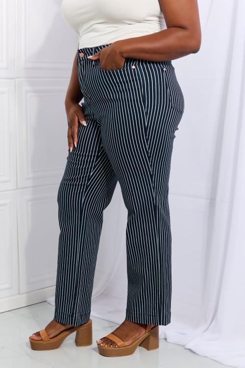 Judy Blue Cassidy Full Size High Waisted Tummy Control Striped