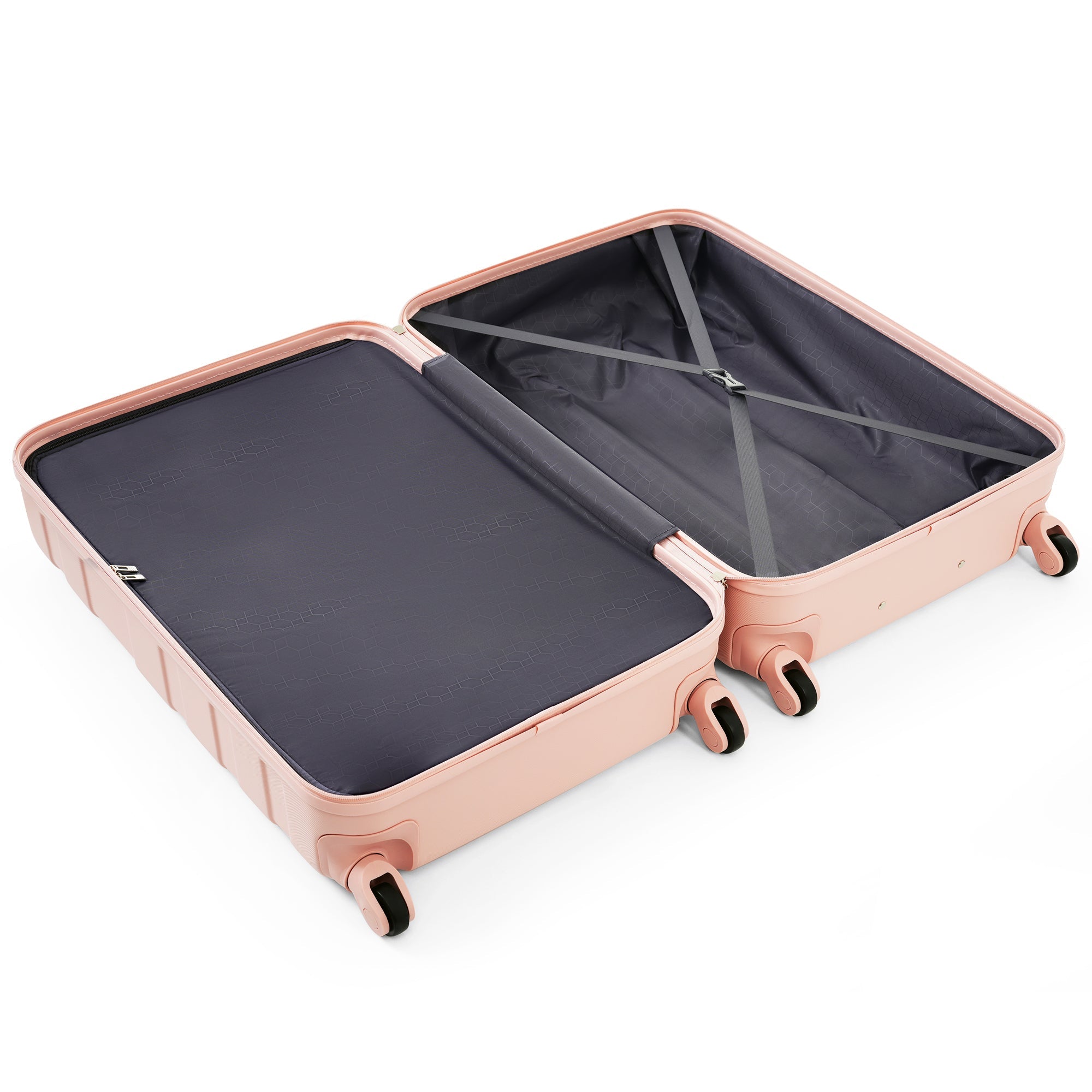Pink ABS Hardshell Durable Suitcase Set
