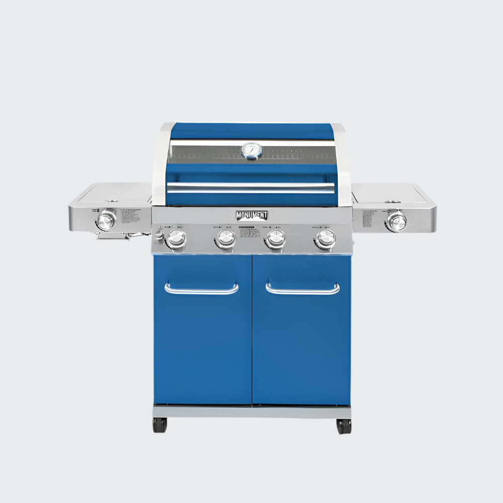 Matte Blue Infrared Propane Gas Grill