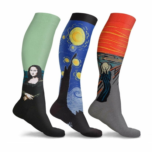 Famous Art Paintings Unisex Travel  Socks