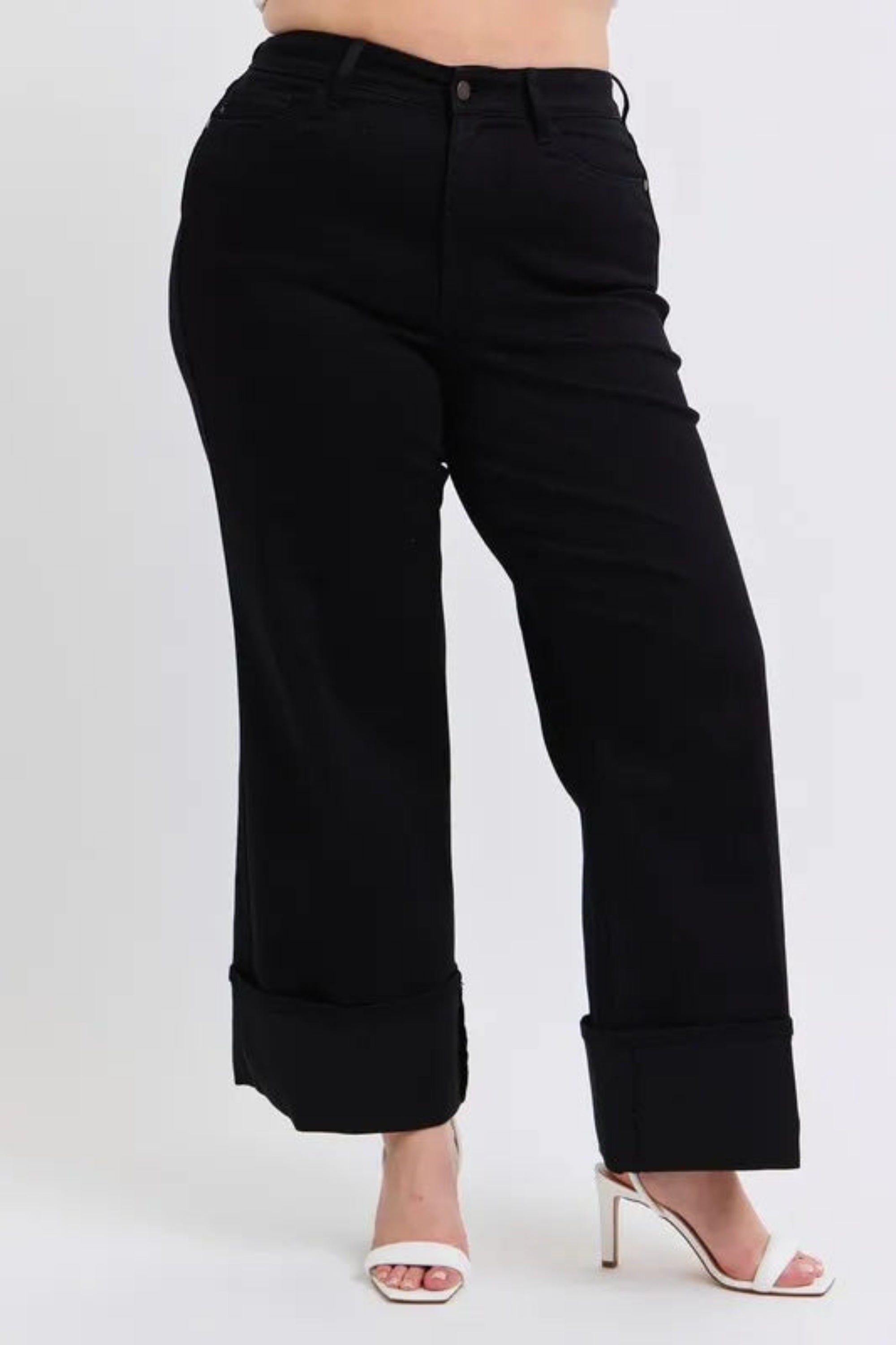 Judy Blue Full Size High Waist Reto Wide Leg Pants
