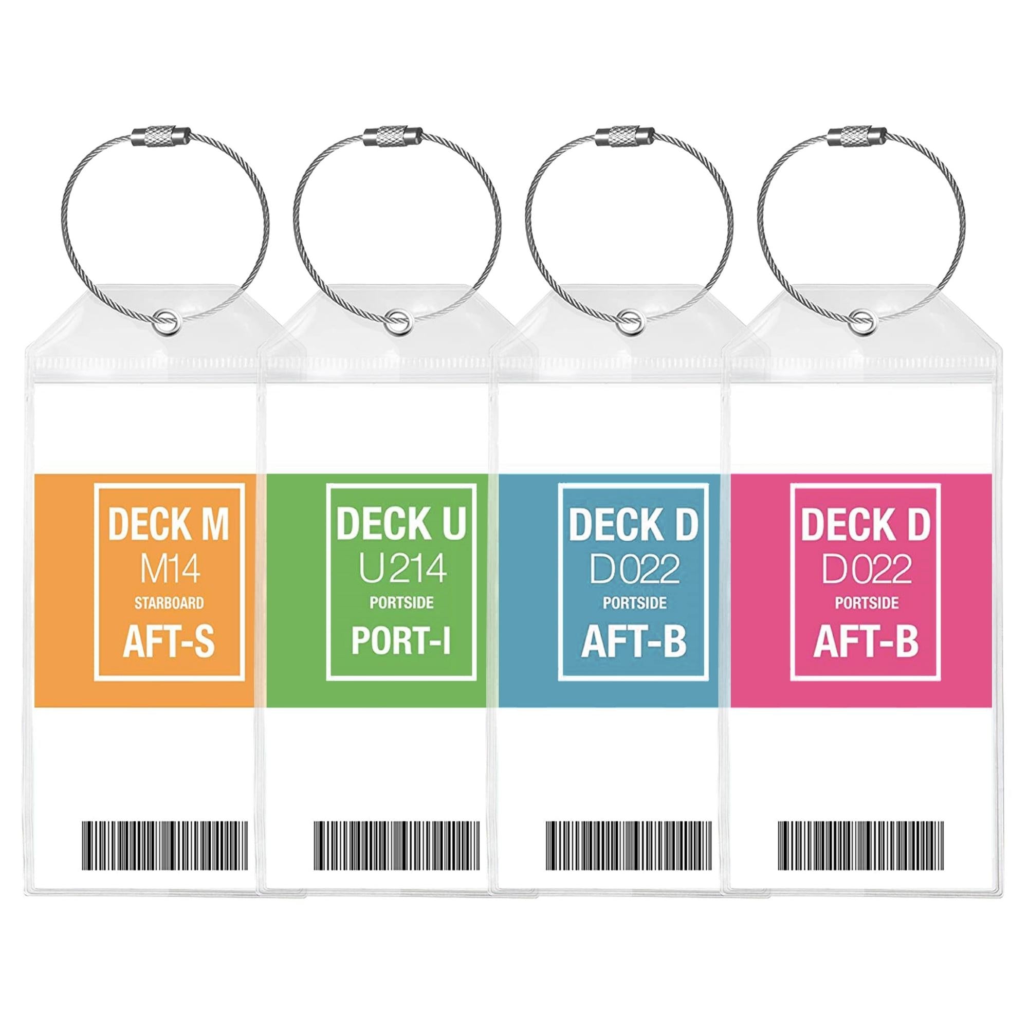 Cruise Luggage Tag Holder Zip Seal & Steel Loops