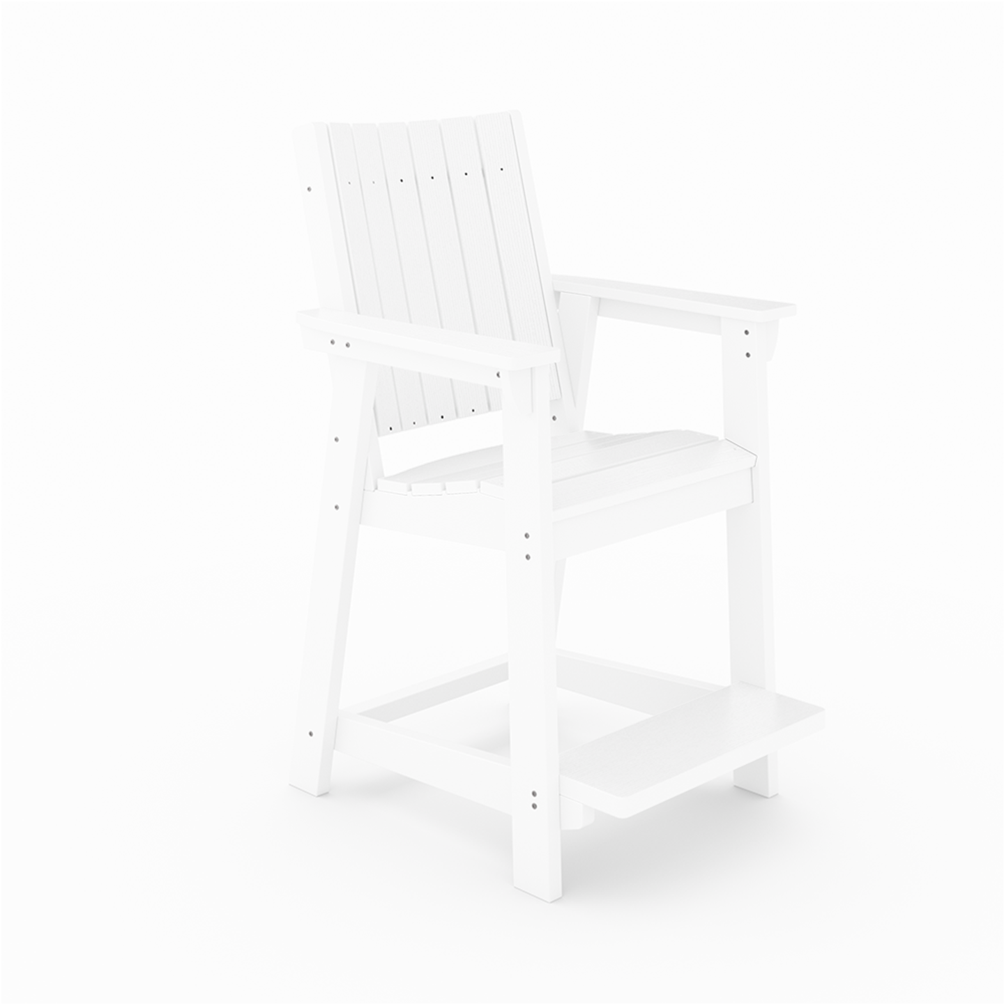 White chair on a white background
