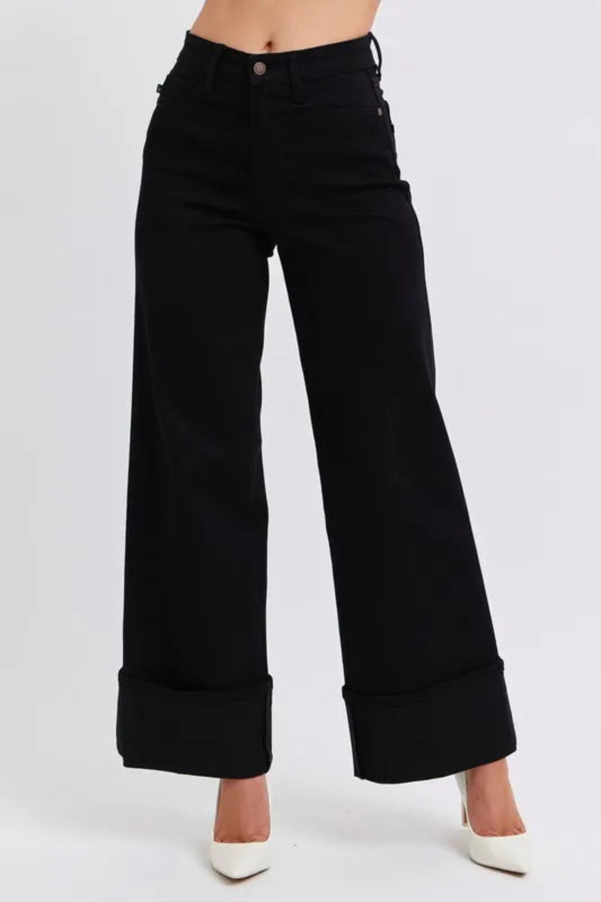 Judy Blue Full Size High Waist Reto Wide Leg Pants